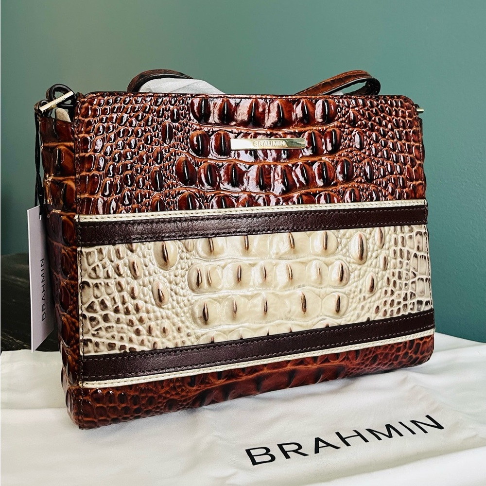 Brahmin Carrie Crossbody in Savino Carlson Genuine Leather